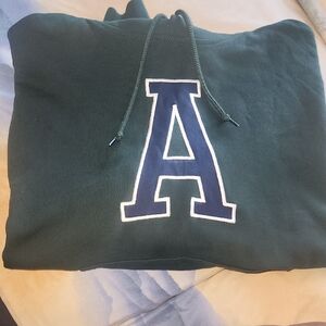 GAP Forest Green Hoodie with Navy & White 'A' Applique